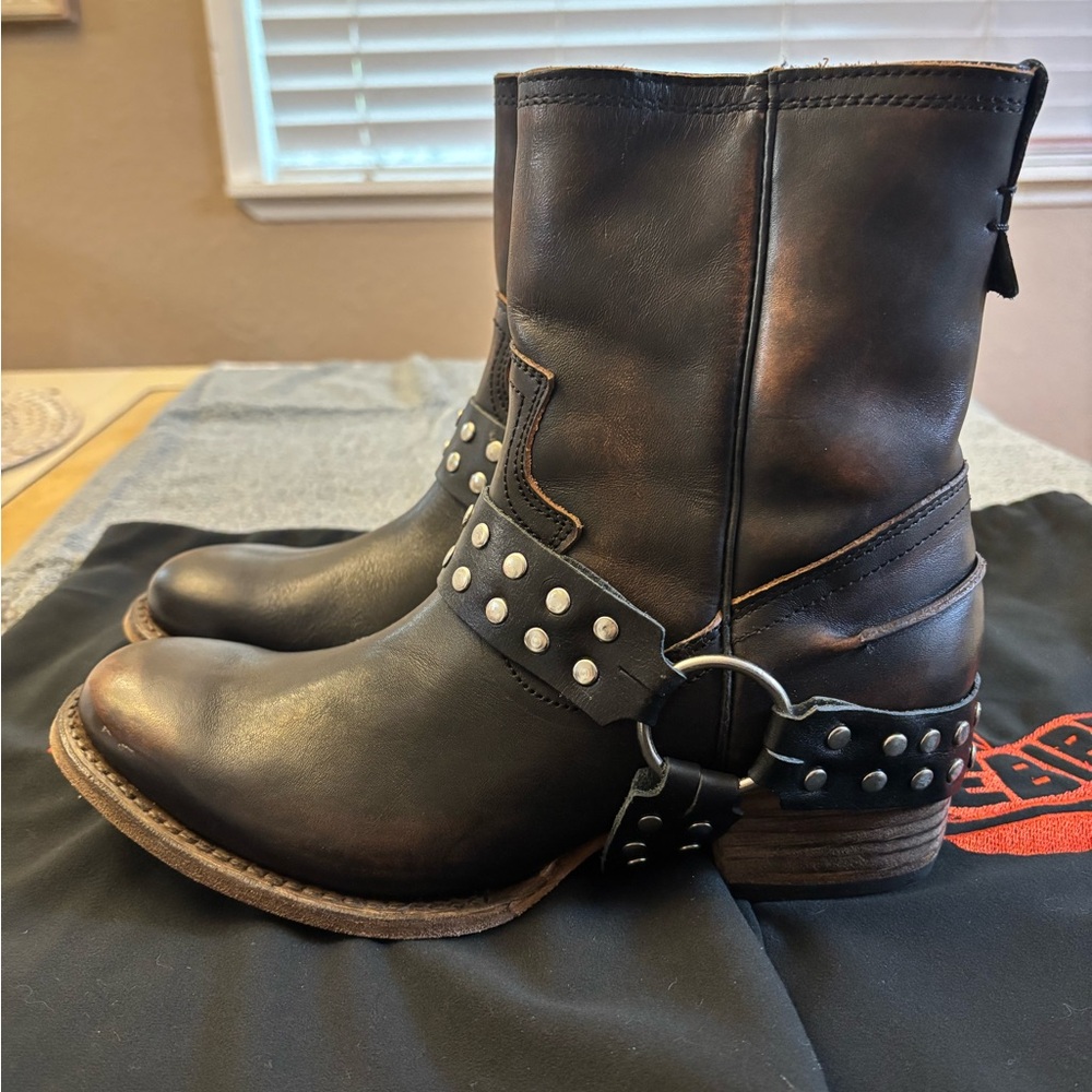 Freebird Studded Ramone Black Boots